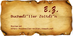 Buchmüller Zoltán névjegykártya